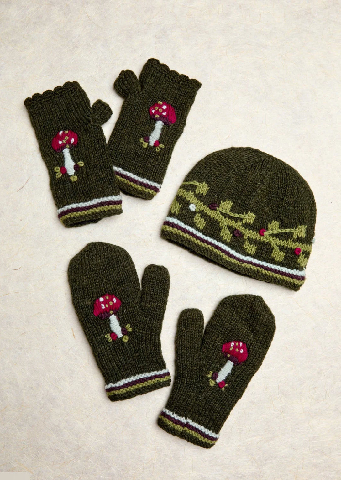 Lydia Blackpine Knit Handwarmers or Mittens By Many Hands