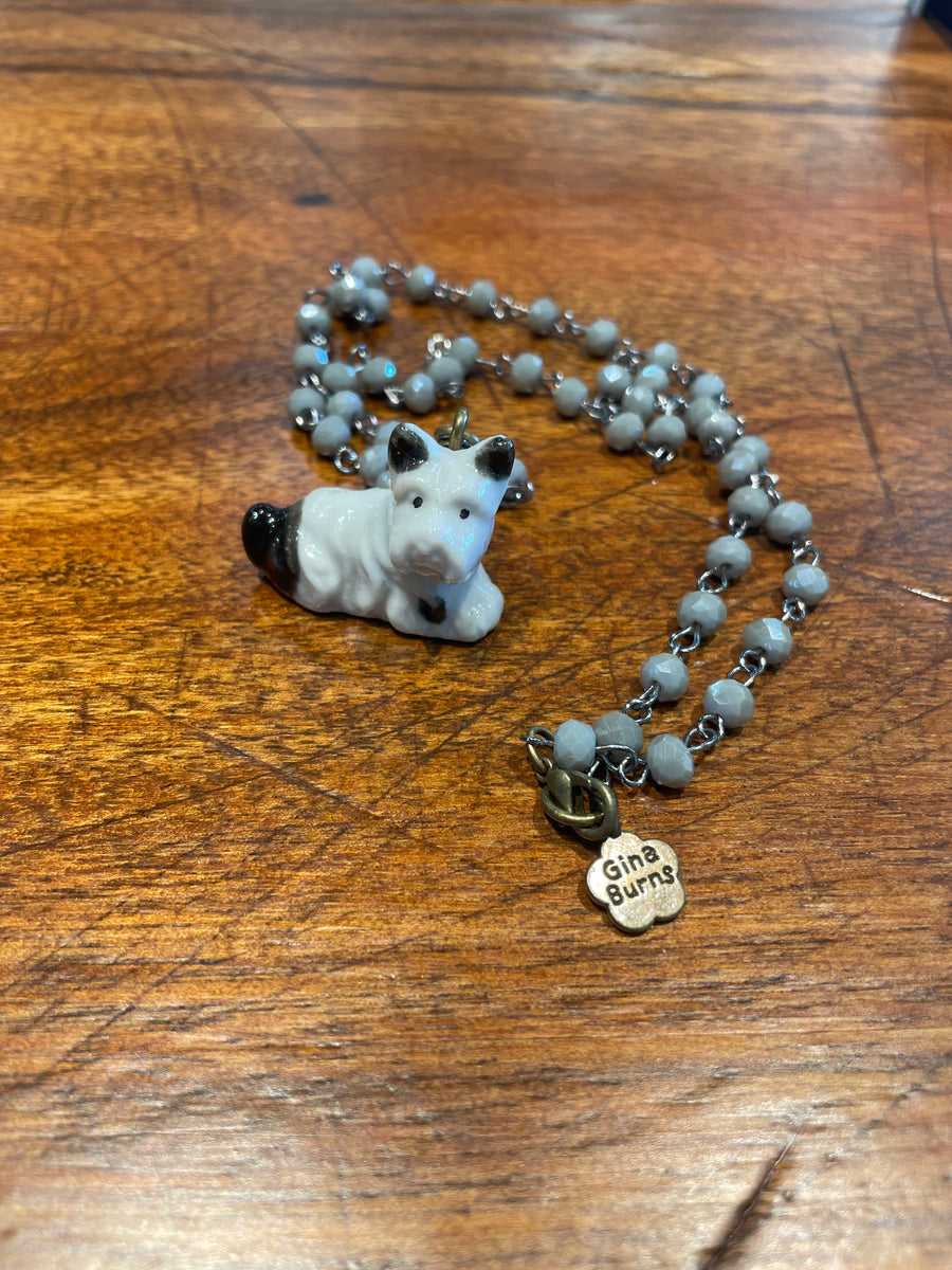 Spotted Westie Dog Necklace by Gina