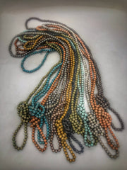 Denim Teakwood Earrings