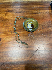 Plated Tree Owl Necklace by Gina