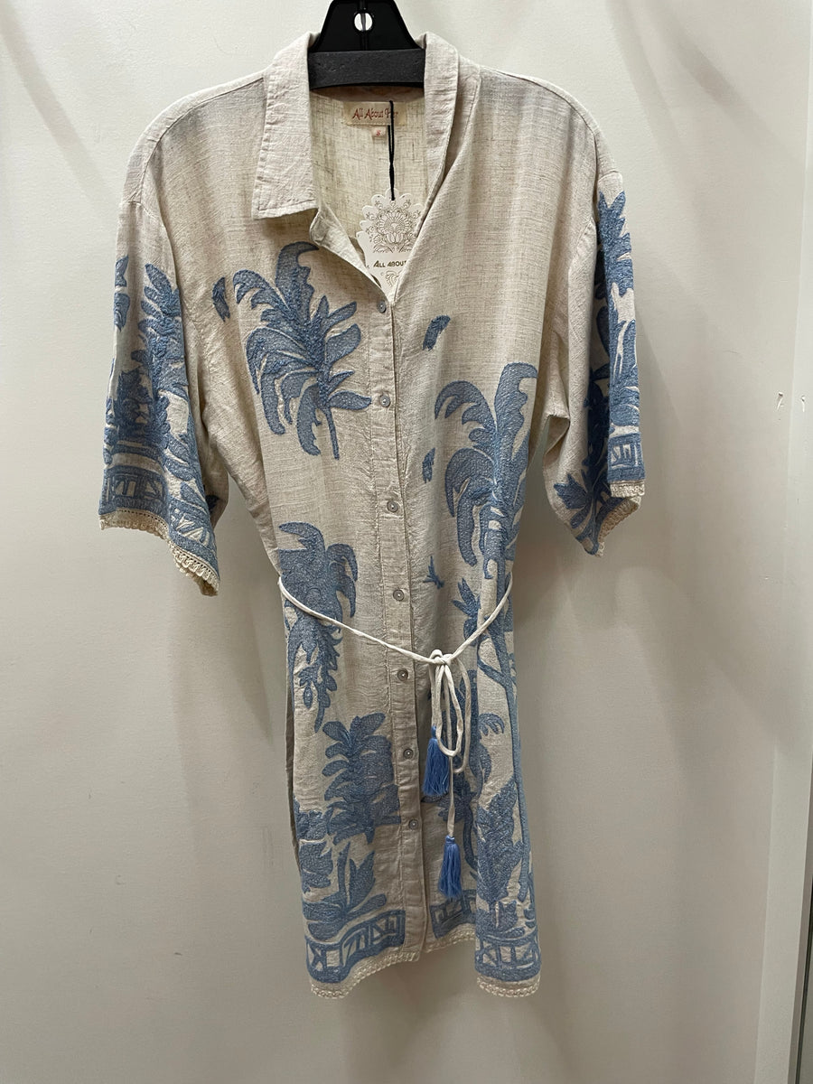 Embroidered Linen Dress by All About Her