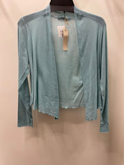 Open Front Cotton Mesh Cardigan