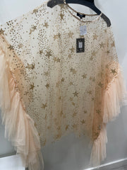 Gold Glitter Mesh Tunic Dress BC3245