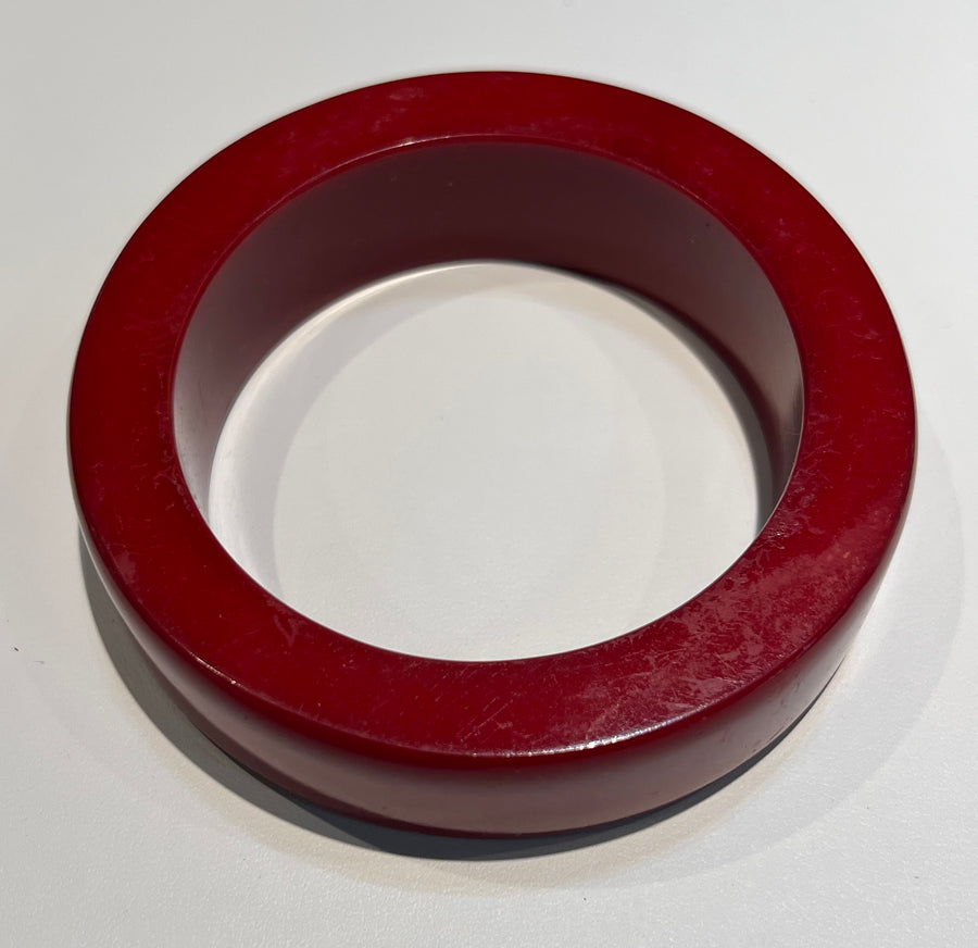 Red Flat Copal Bangle
