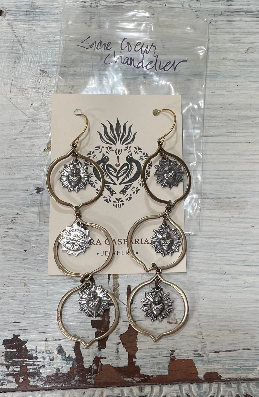 Sacre Coeur Chandelier Earrings by Tara Gasparian