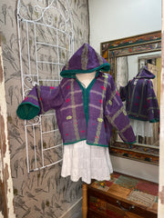 Half Moon Cropped Hooded Jacket #14 by Kantha Bae