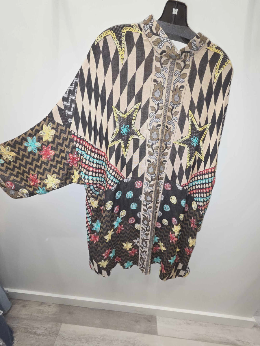 Harlequin Embroidered Reversible Tapestry Jacket