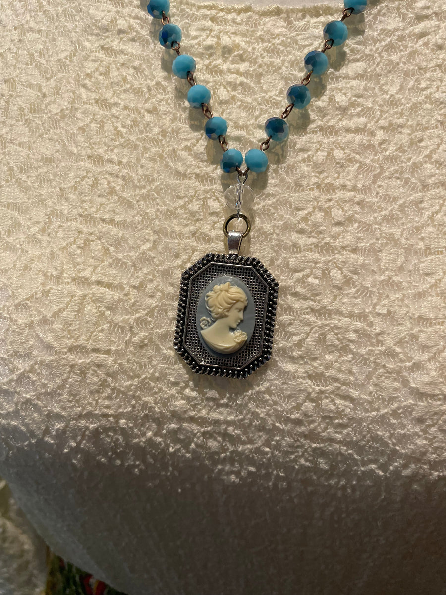 Framed Cameo Necklace by Gina