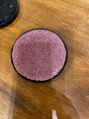 Rhinestone Round Compact Mirror