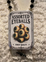Assorted Eyeballs Button Necklace by Gina