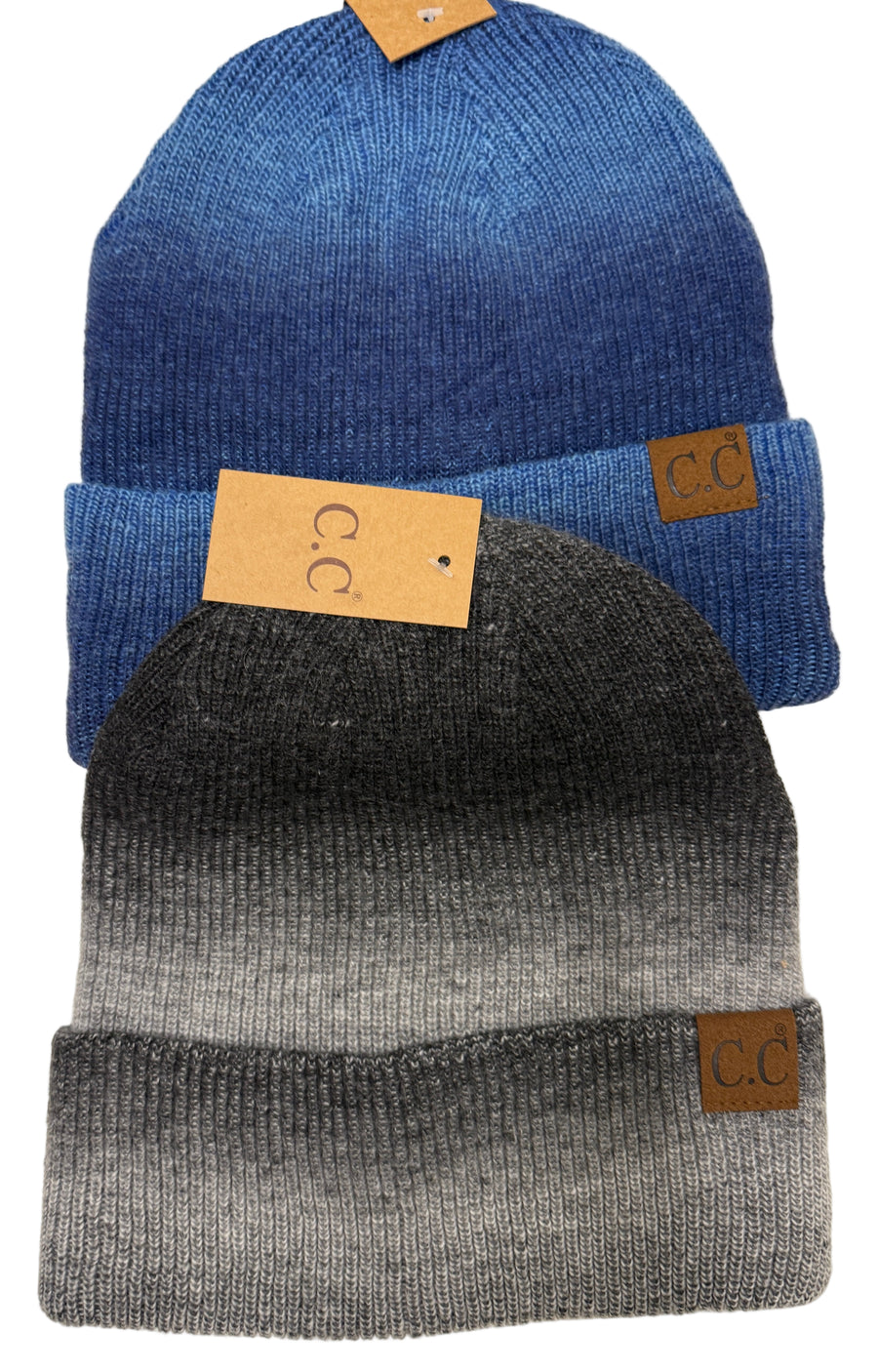 C.C. Beanie Multi Color Ombre Knit Slouchy Hat Robin Boutique