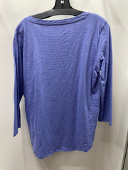Solid Cotton Slub 3/4 Sleeve High-Low Tee by Escape