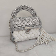 CHQEL Evening Clutch Bag for Women, Handmade Crochet Wedding Robin Boutique