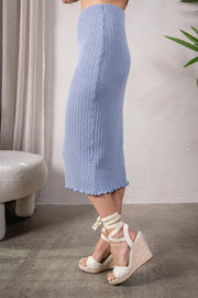Poor Boy Rib Knit Skirt