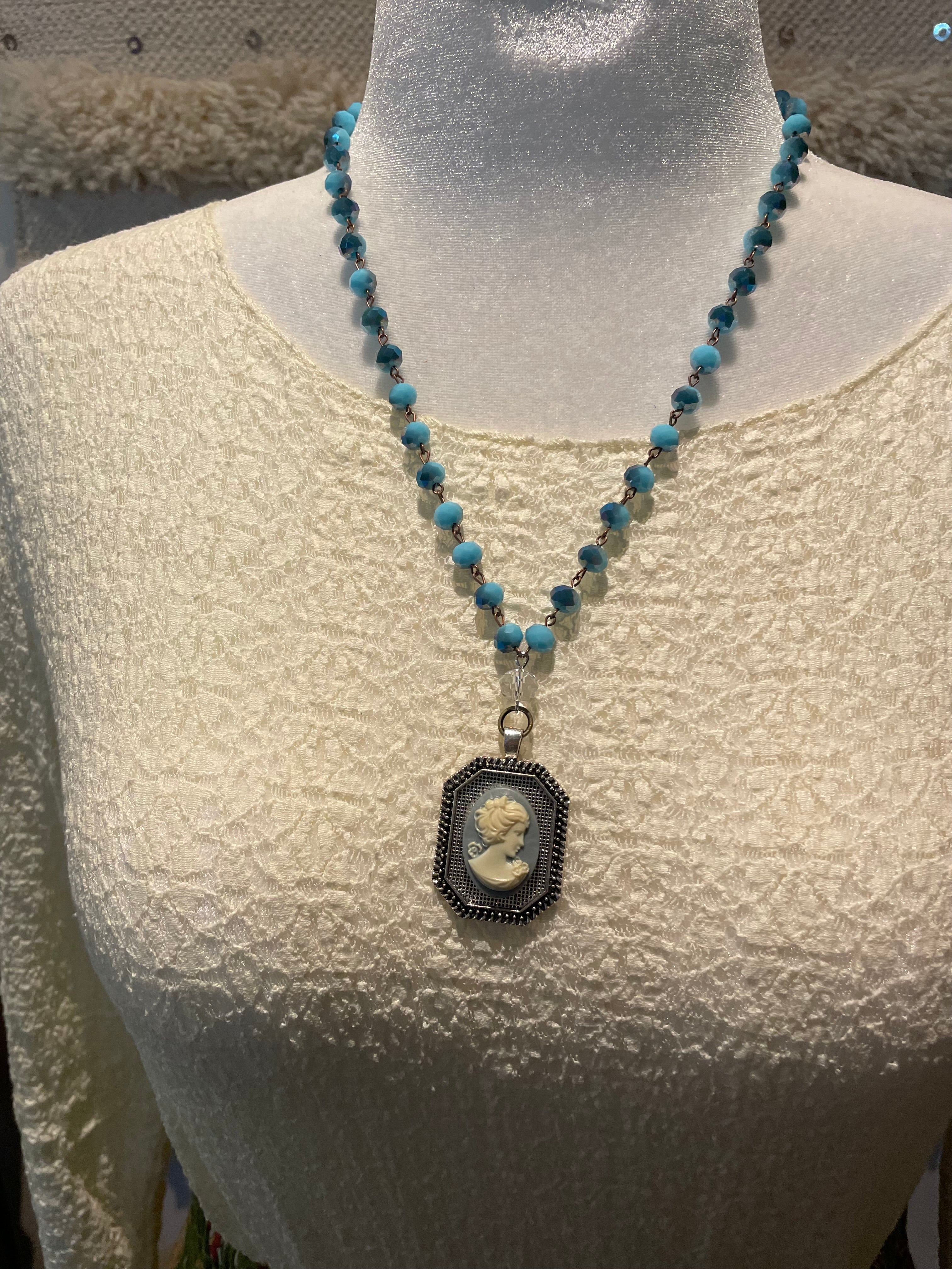 Framed Cameo Necklace by Gina
