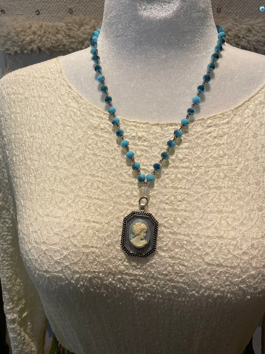Framed Cameo Necklace by Gina