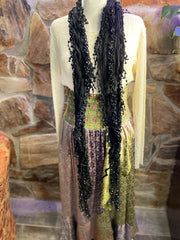 Boho Mixed Tassel Handmade Scarf Necklace