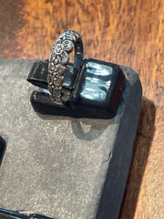 Flowers In A Row Stacking Band Ring