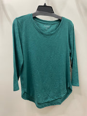 Solid Cotton Slub 3/4 Sleeve High-Low Tee by Escape