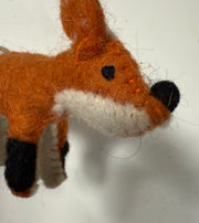 Wool Felt Christmas Ornament- Orange Standing Fox