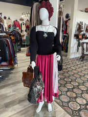 Crystal Christmas Tree Necklace in Blue by Gina