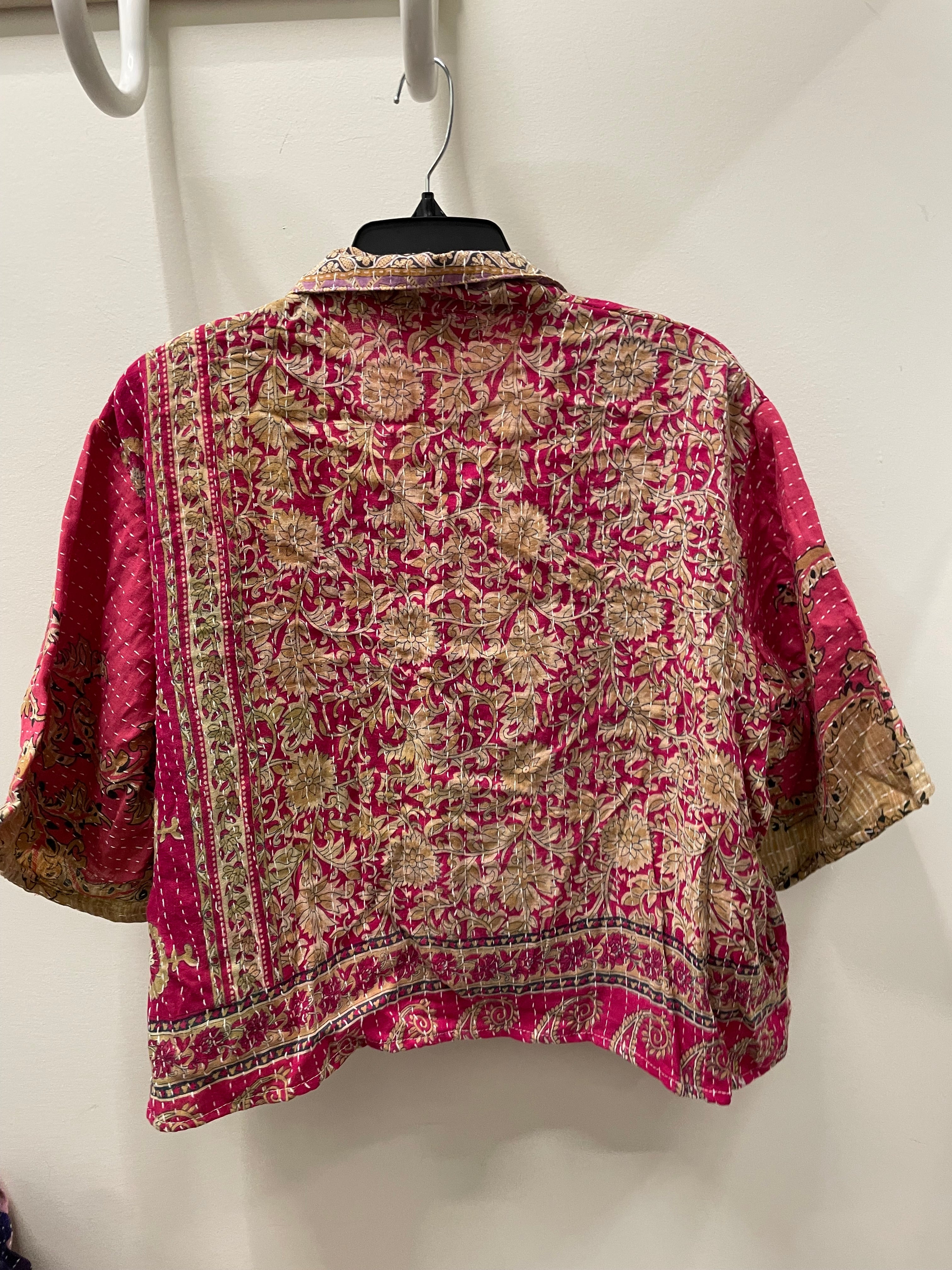 Kantha Clarity Crop Button Down #225 by Kantha Bae