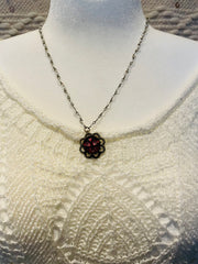 Mini Floral Moon Necklace by Gina