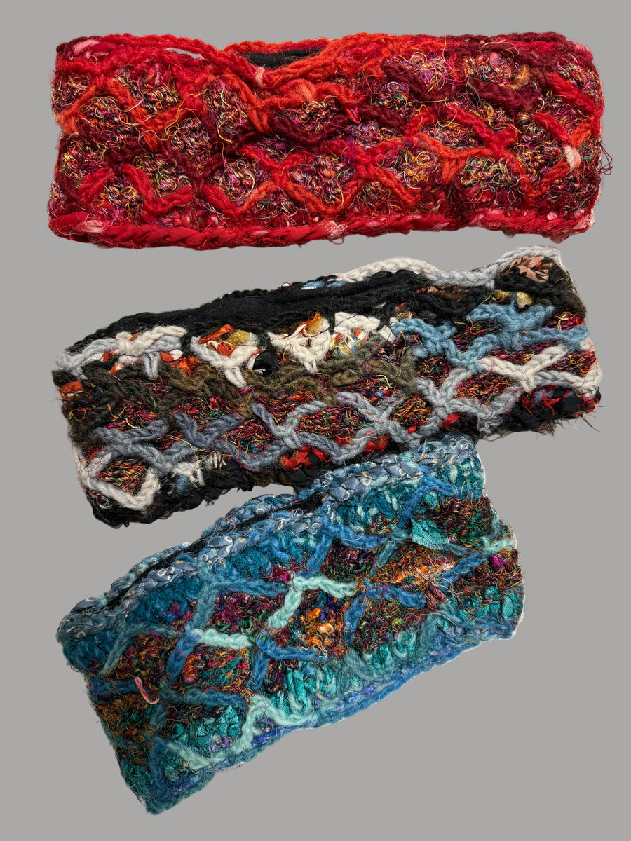 Nepalese Headbands in silks and wools Robin Boutique