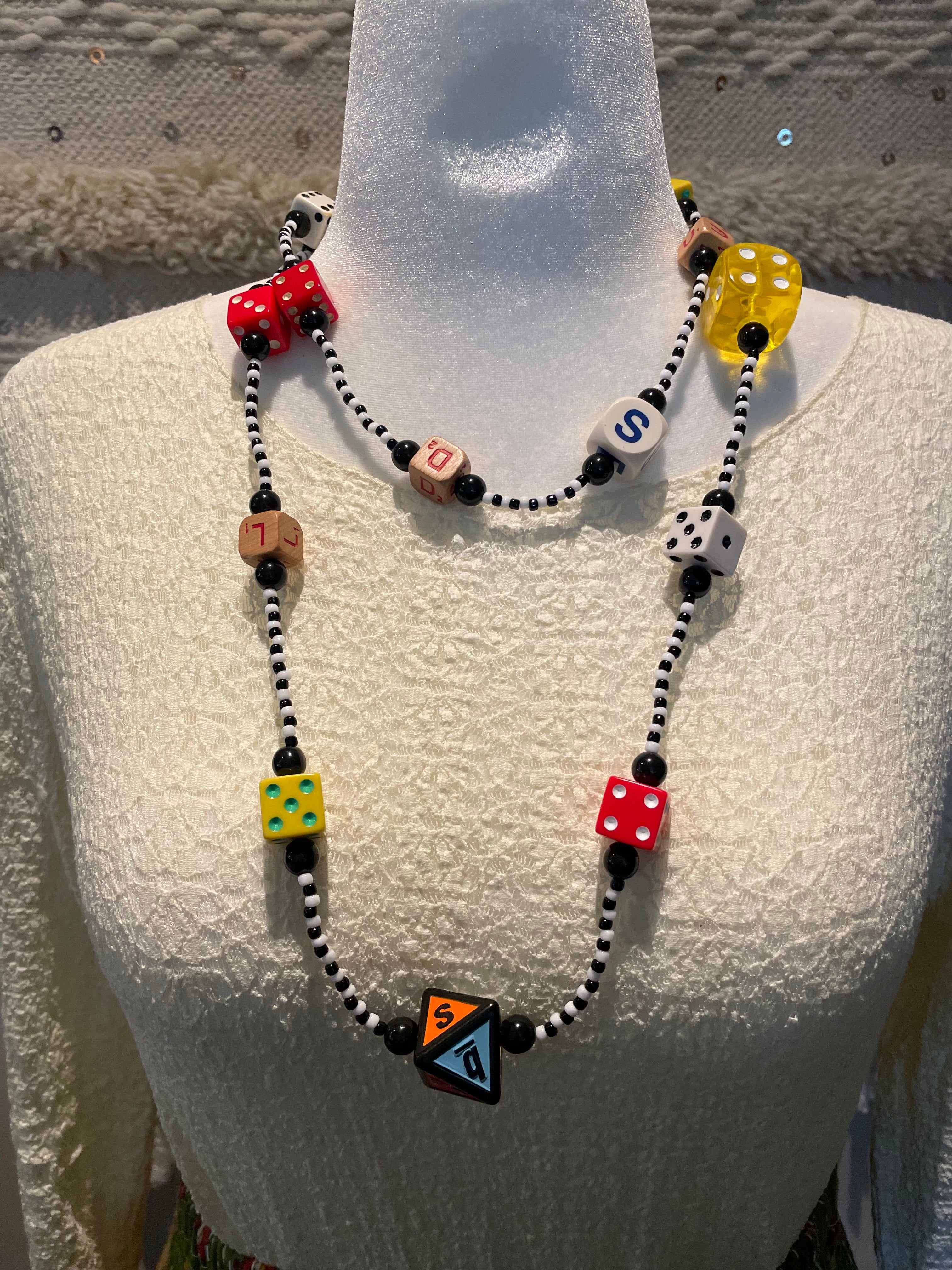 Lucky Roll Long Dice Necklace by Lori