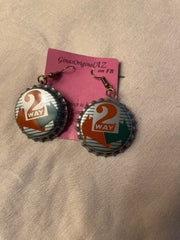Bottle Cap Earrings by Gina