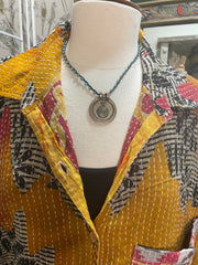 Snake Cast in Bronze Short Necklace