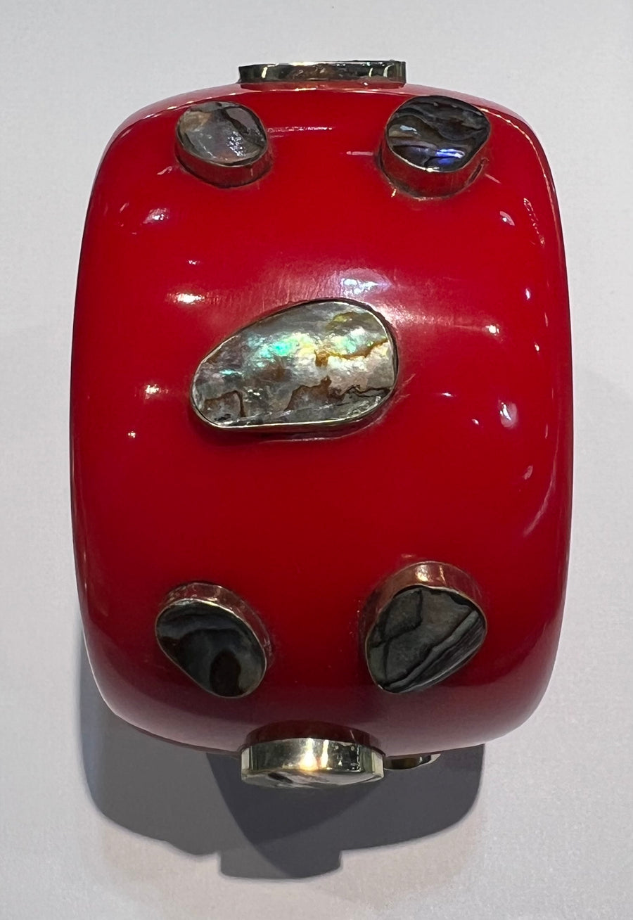 Mother of Pearl Inlay Copal Bangle