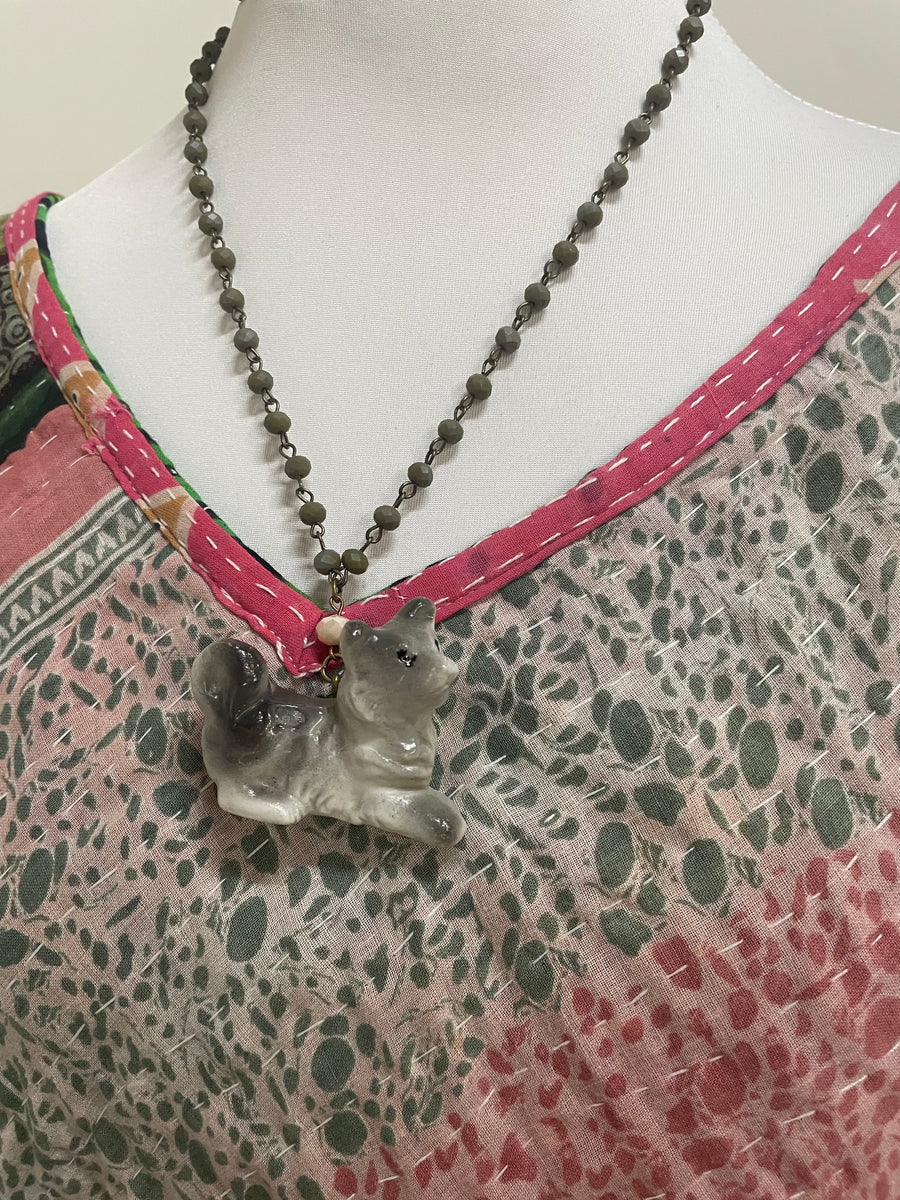Silver Husky Dog Necklace by Gina
