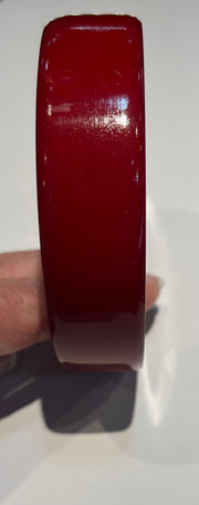 Red Flat Copal Bangle