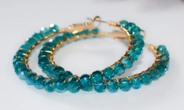 Jewelette Crystal Hoop Earrings by Bali Queen