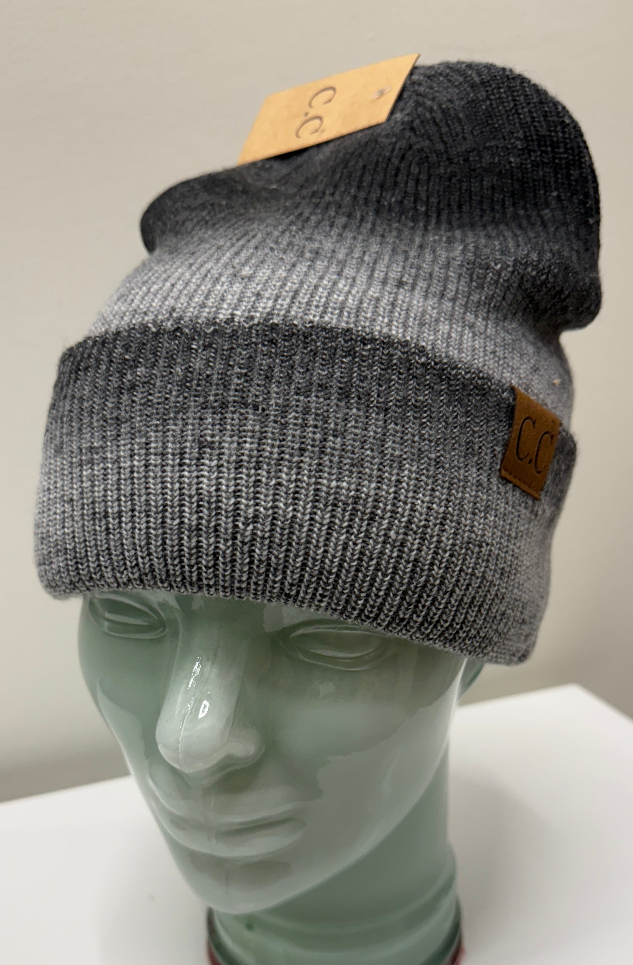 C.C. Beanie Multi Color Ombre Knit Slouchy Hat Robin Boutique