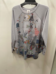 Long Sleeve Pullover in Meow-Dieval Times by Inoah