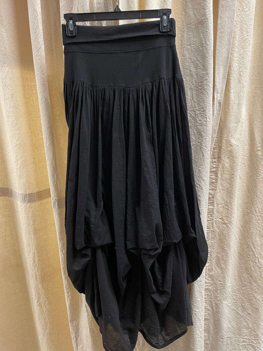 Long Bubble Skirt in Black by Cute Options