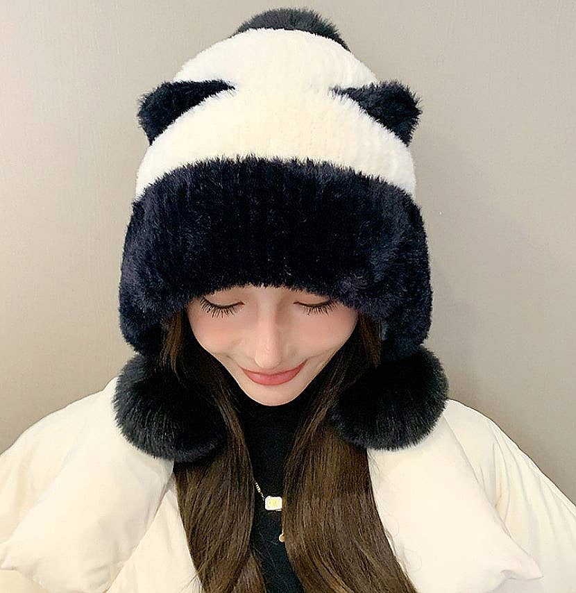 Cozy Plush Panda Earflap Hat Robin Boutique