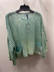 Oversized Crochet Pocket Top