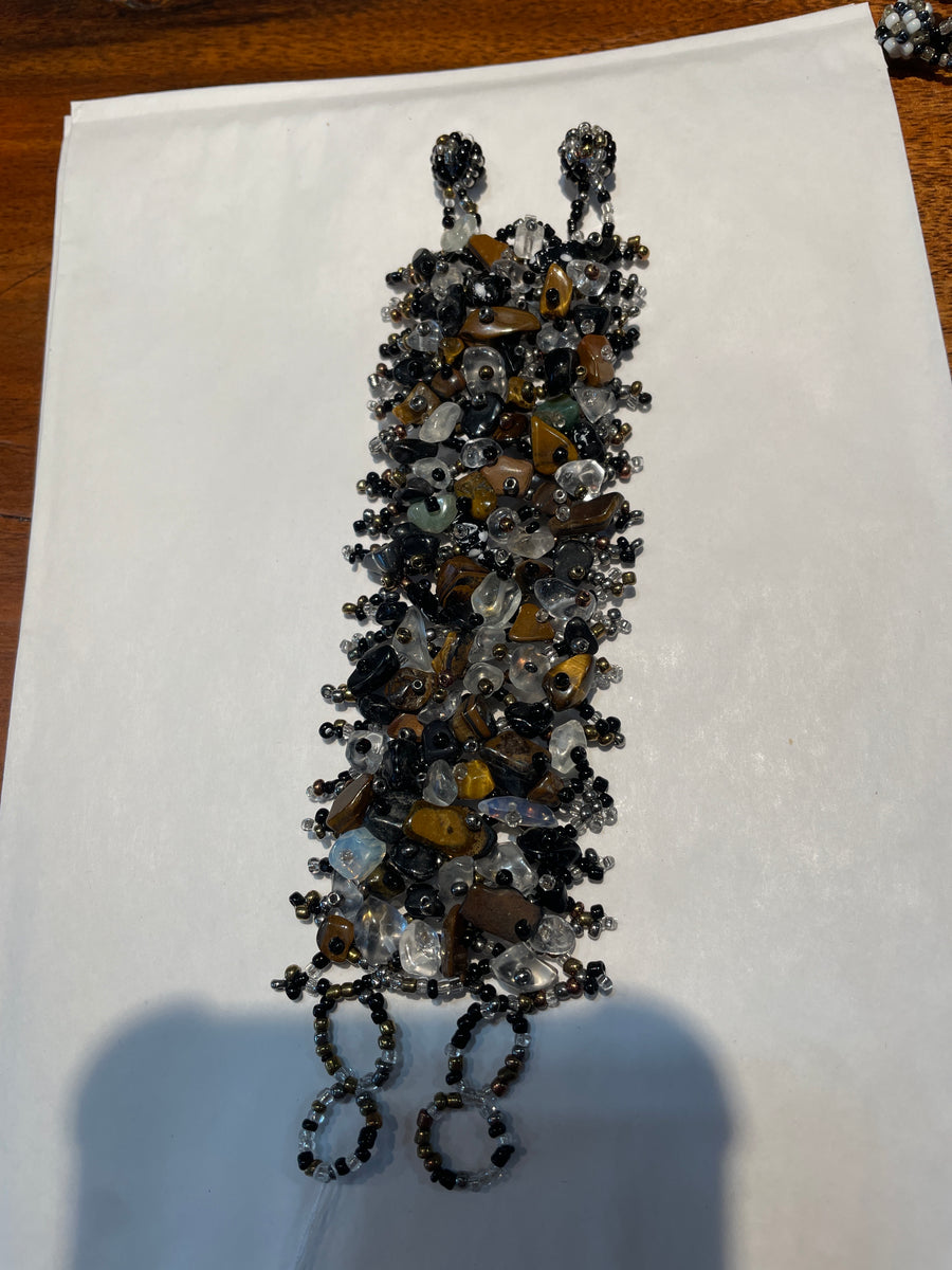 Rocky Road  Semi Precious and Beaded Bracelet