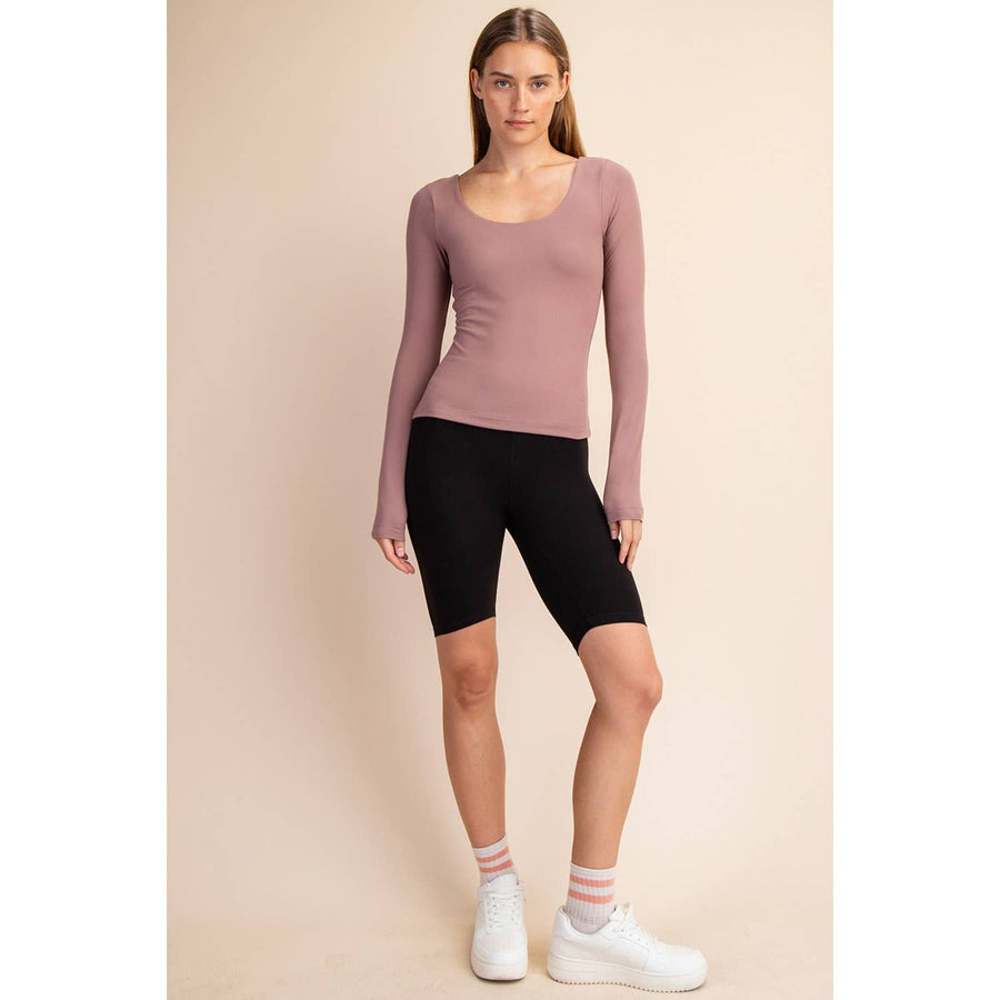 RECYCLED BUTTER ROUND NECK TOP T9967 Robin Boutique