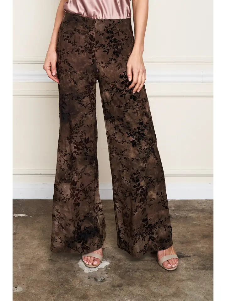 Flocked Velvet Palazzo Pant by Paparazzi