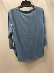 Solid Cotton Slub 3/4 Sleeve High-Low Tee by Escape