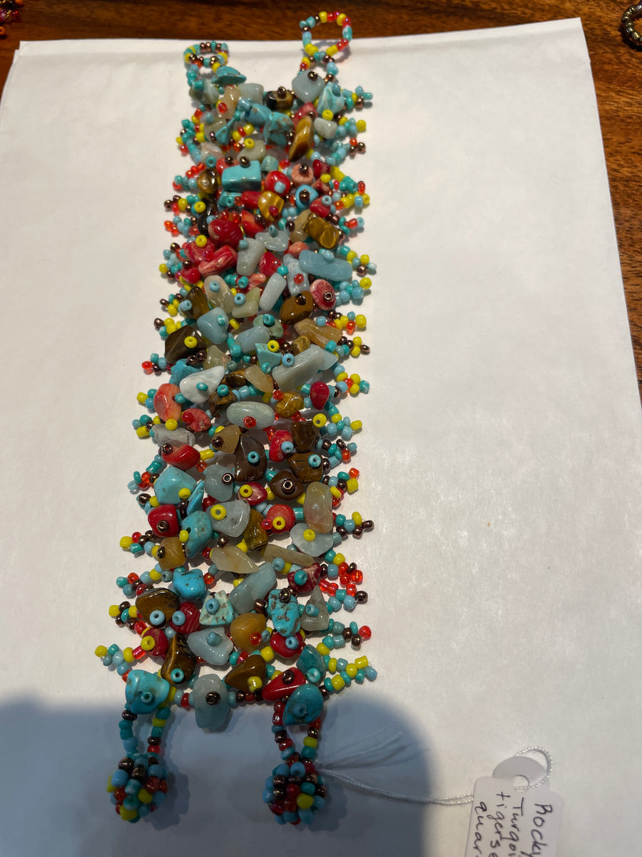 Rocky Road  Semi Precious and Beaded Bracelet