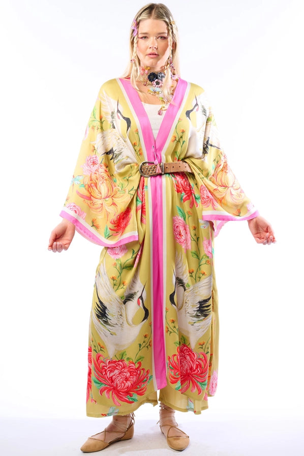 Legend Of The Crane Kimono by Aratta