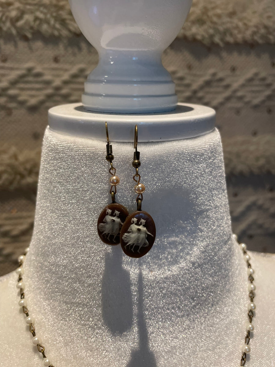 Dancing Cameo Earrings by Gina