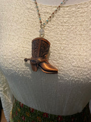 Western Boot Necklace by Gina