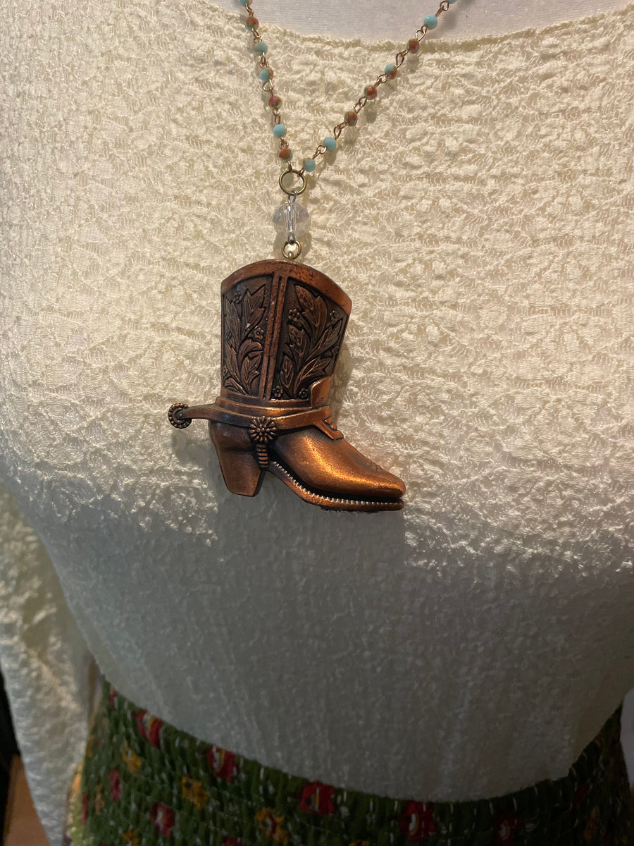 Western Boot Necklace by Gina