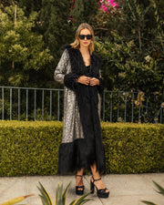 Penny Deluxe Gunmetal Faux Fur Jacket Robin Boutique